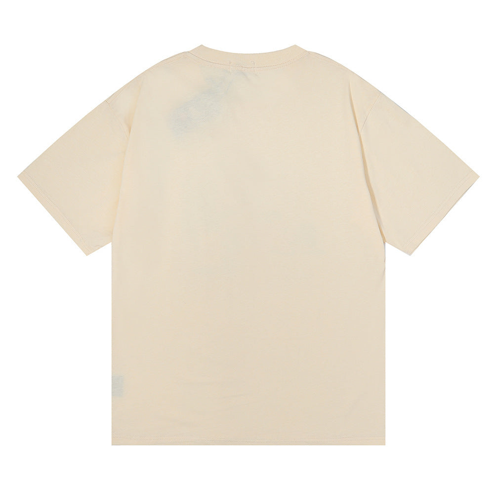 Rhude T-shirt Micro Label Angel Letter Print Short Sleeve T-shirt