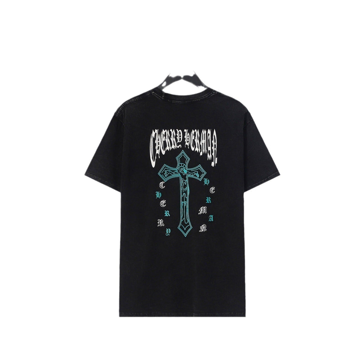 Chrome Heart T Shirts Crowe Ghost Horseshoe Cross Sanskrit Short Sleeve
