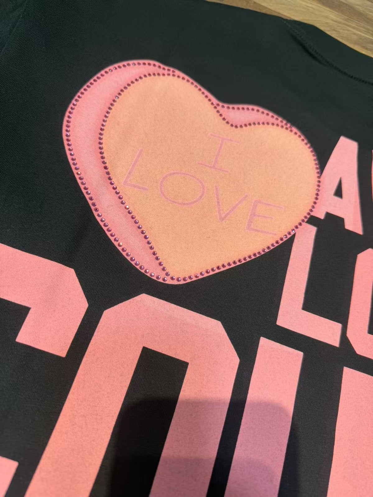 THAT'S A AWFUL LOT OF COUGH SYRUP Heart Cupid Graphic T-Shirt ¡ª fabric_closeup