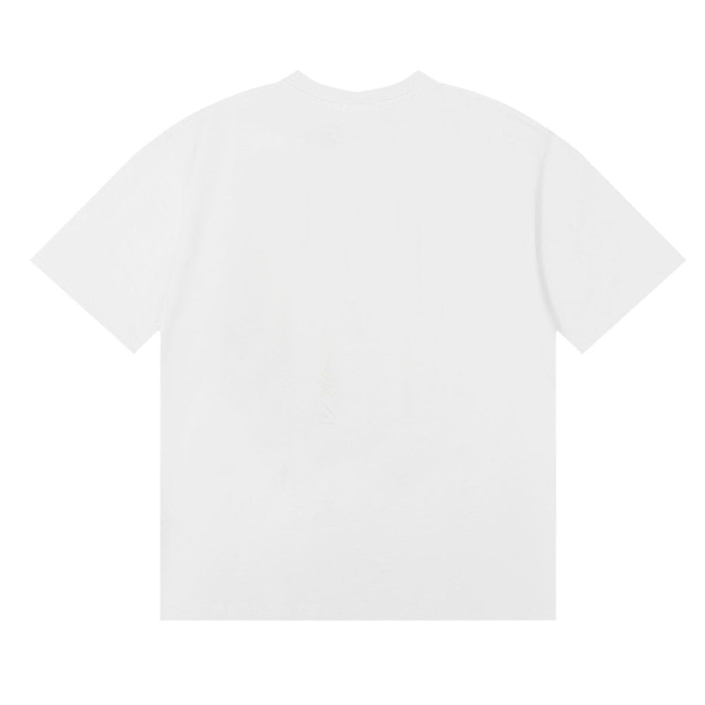 Rhude T-shirts Beach Coconut House Printed Cotton Casual Crew Neck Short Sleeve Men and Women