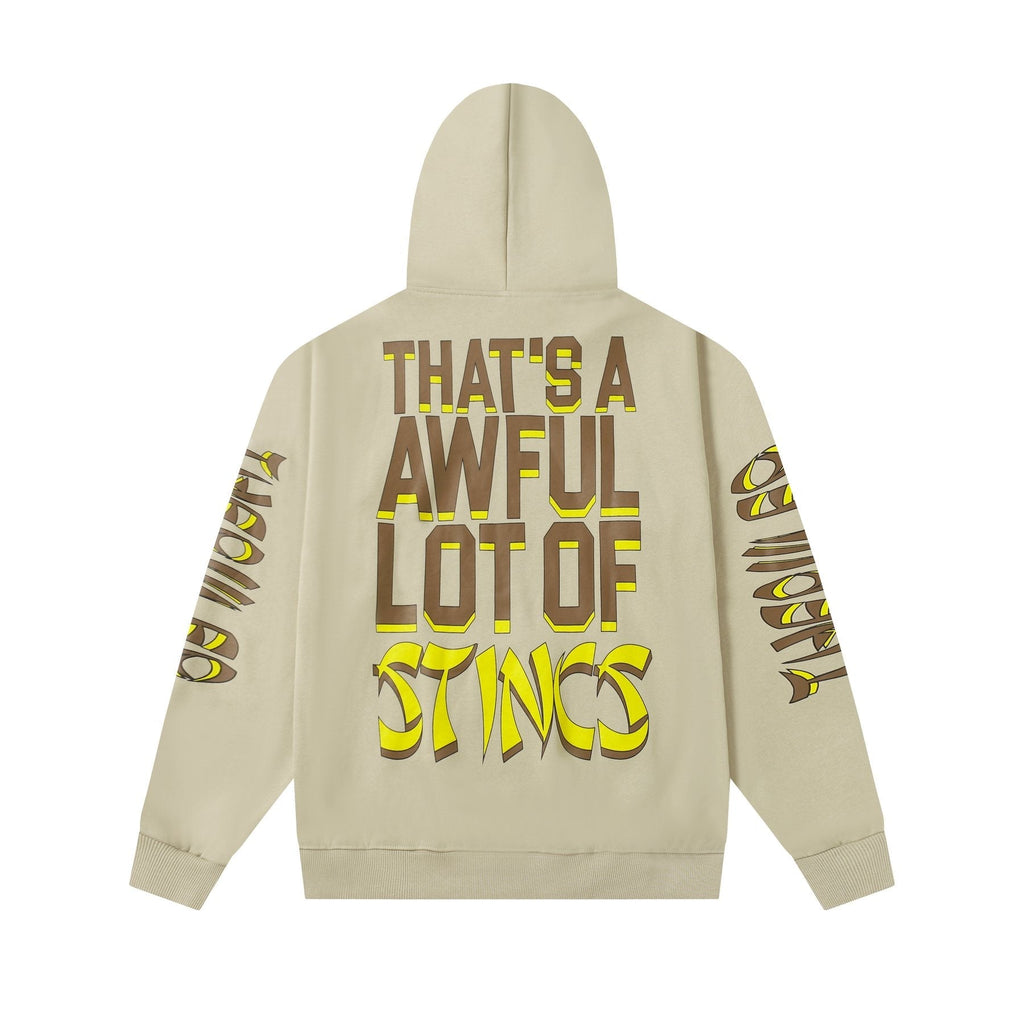THAT'S A AWFUL LOT OF COUGH SYRUP Stings Character Graphic Hoodie ¡ª back