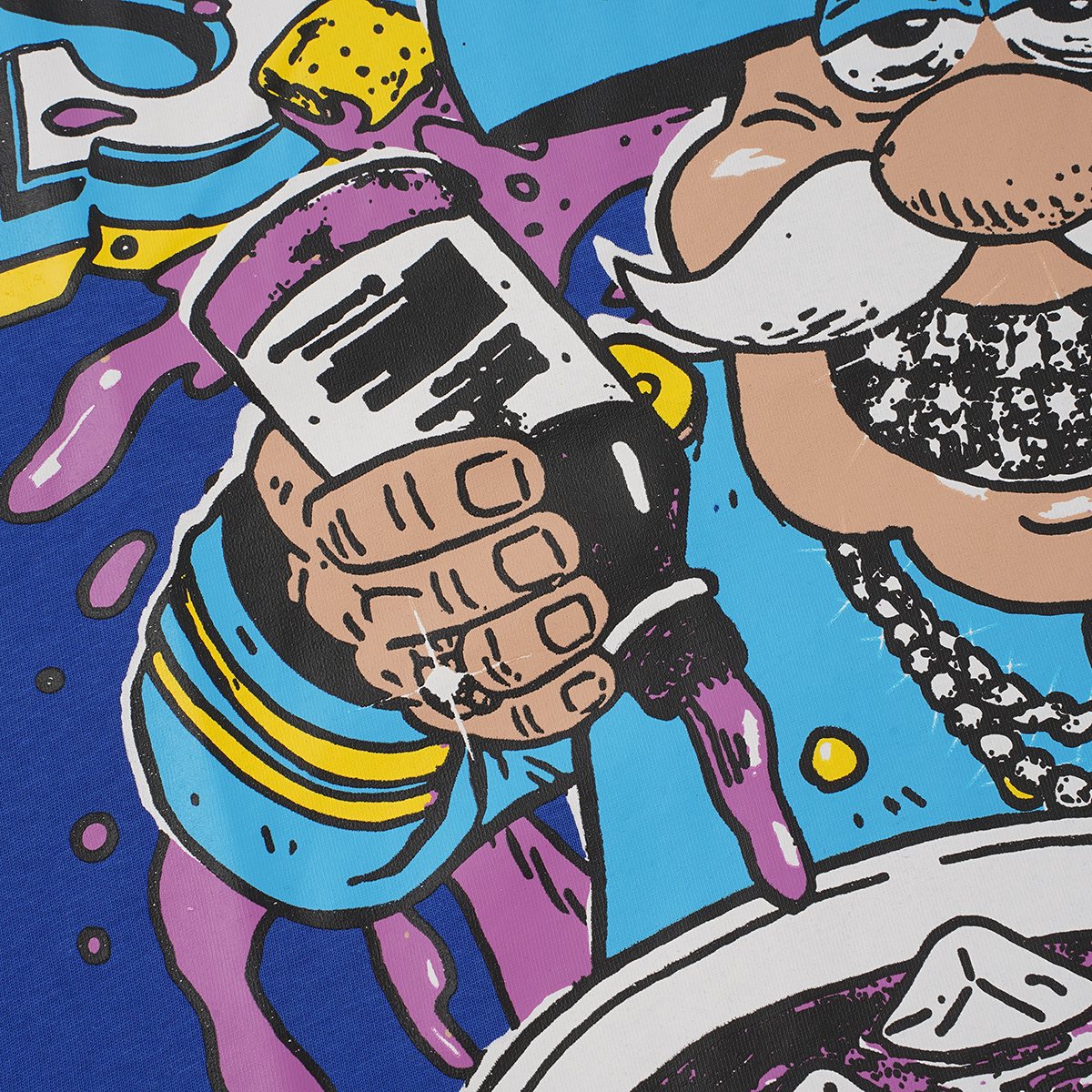 THAT'S A AWFUL LOT OF COUGH SYRUP Cartoon Graphic T-Shirt ¡ª detail